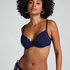 Haut de bikini à armatures à effet push-up préformé Scallop Taille A - E, Bleu