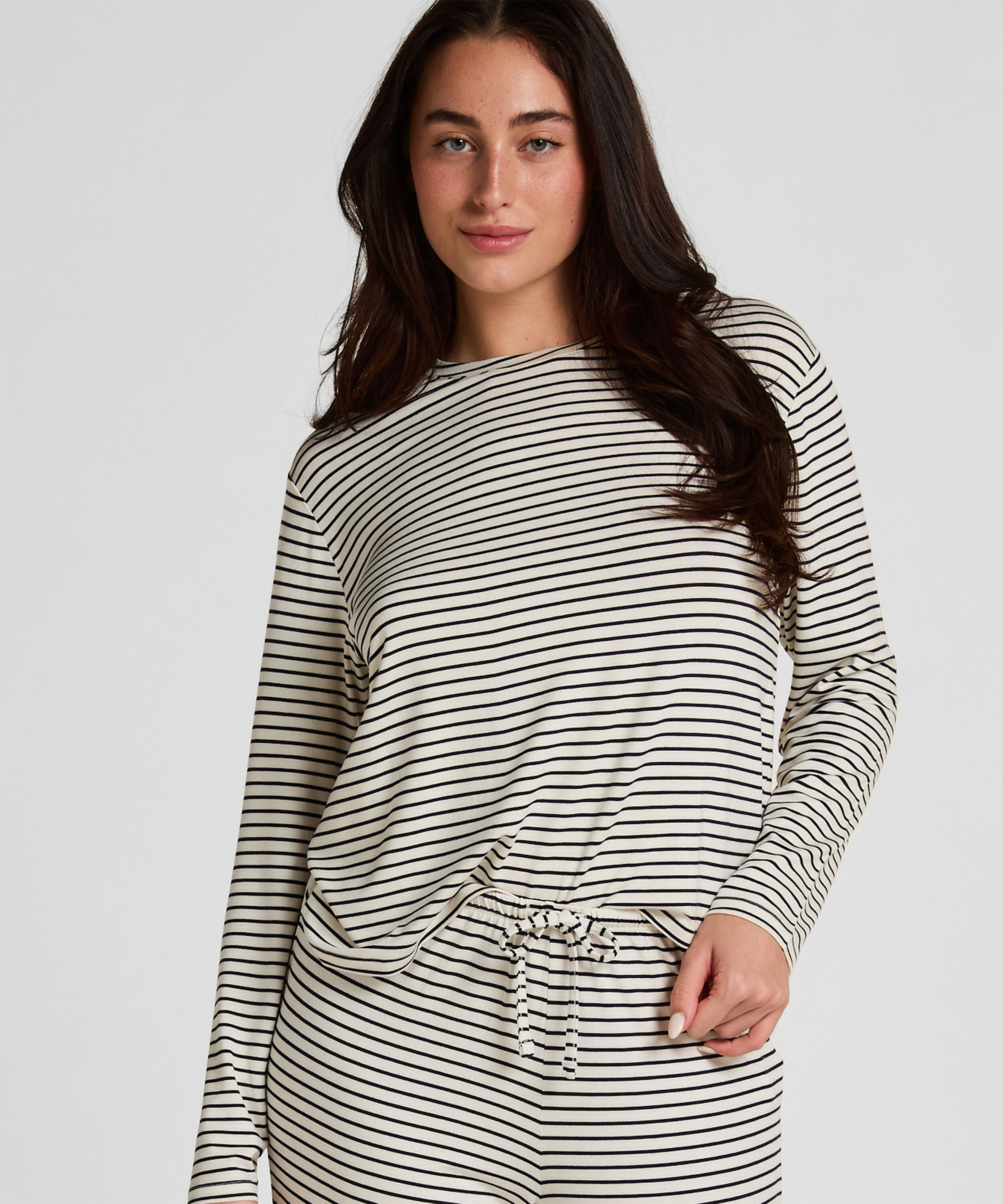 Pyjama Top Loose Jersey, Blanc