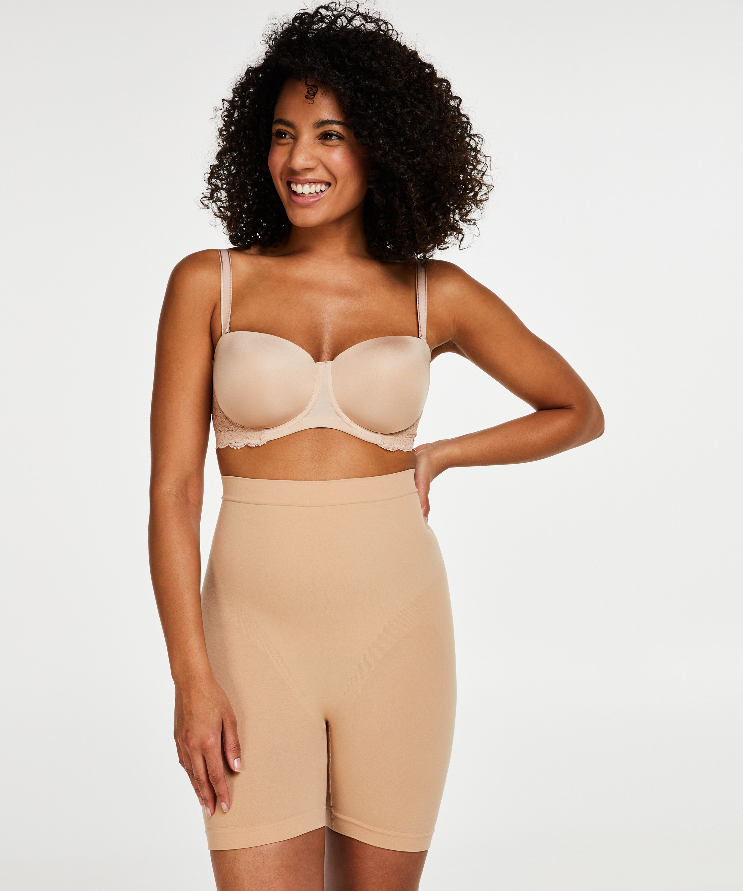 Gaine amincissante pour les cuisses taille haute - Level 2, Beige, main