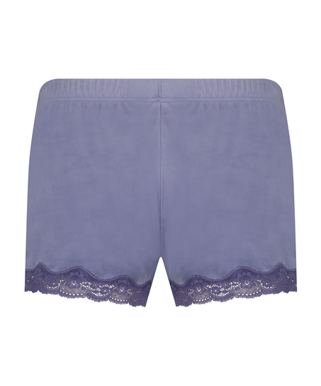 Short velours dentelle, Violet