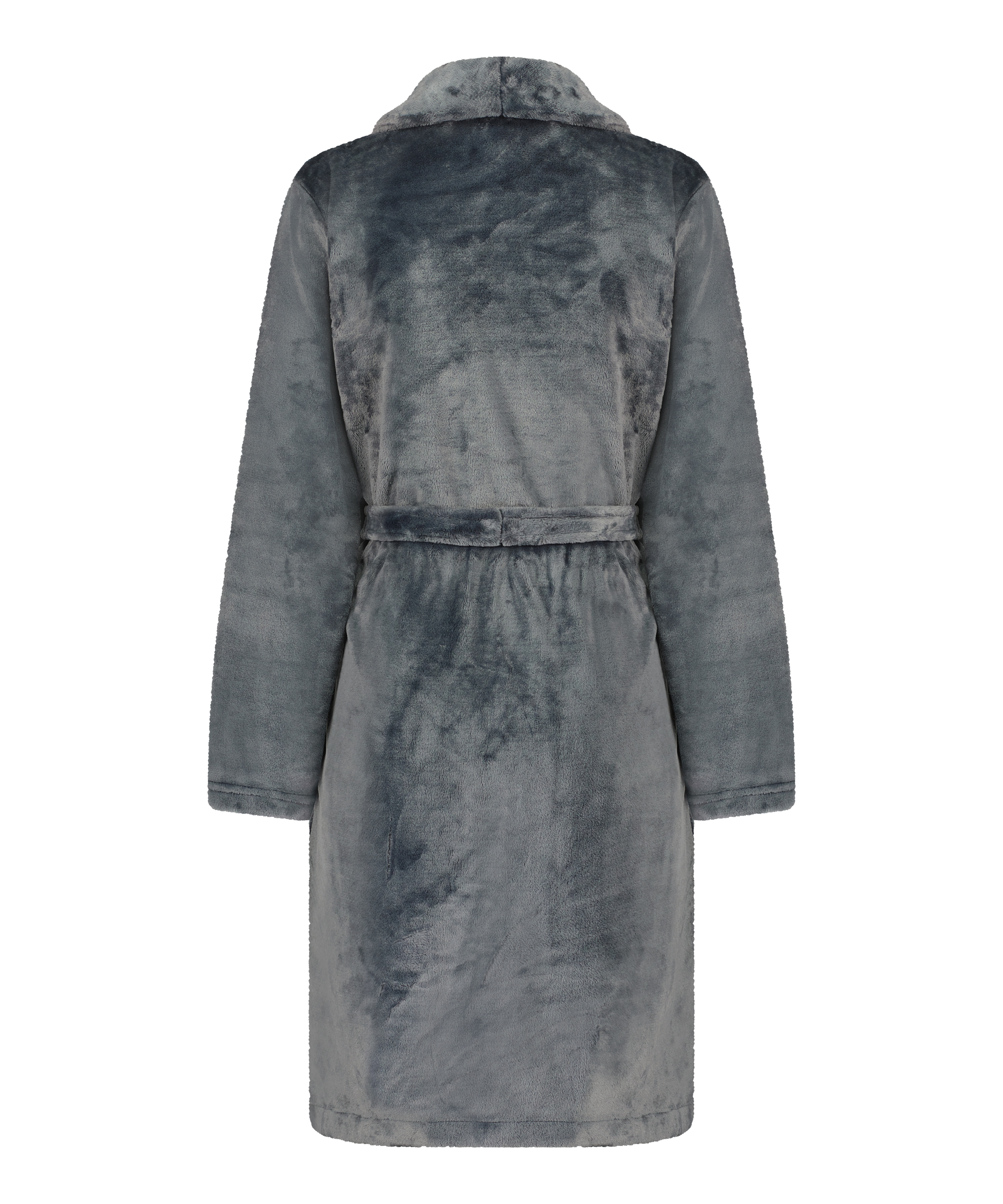 Peignoir court Fleece, Bleu, main