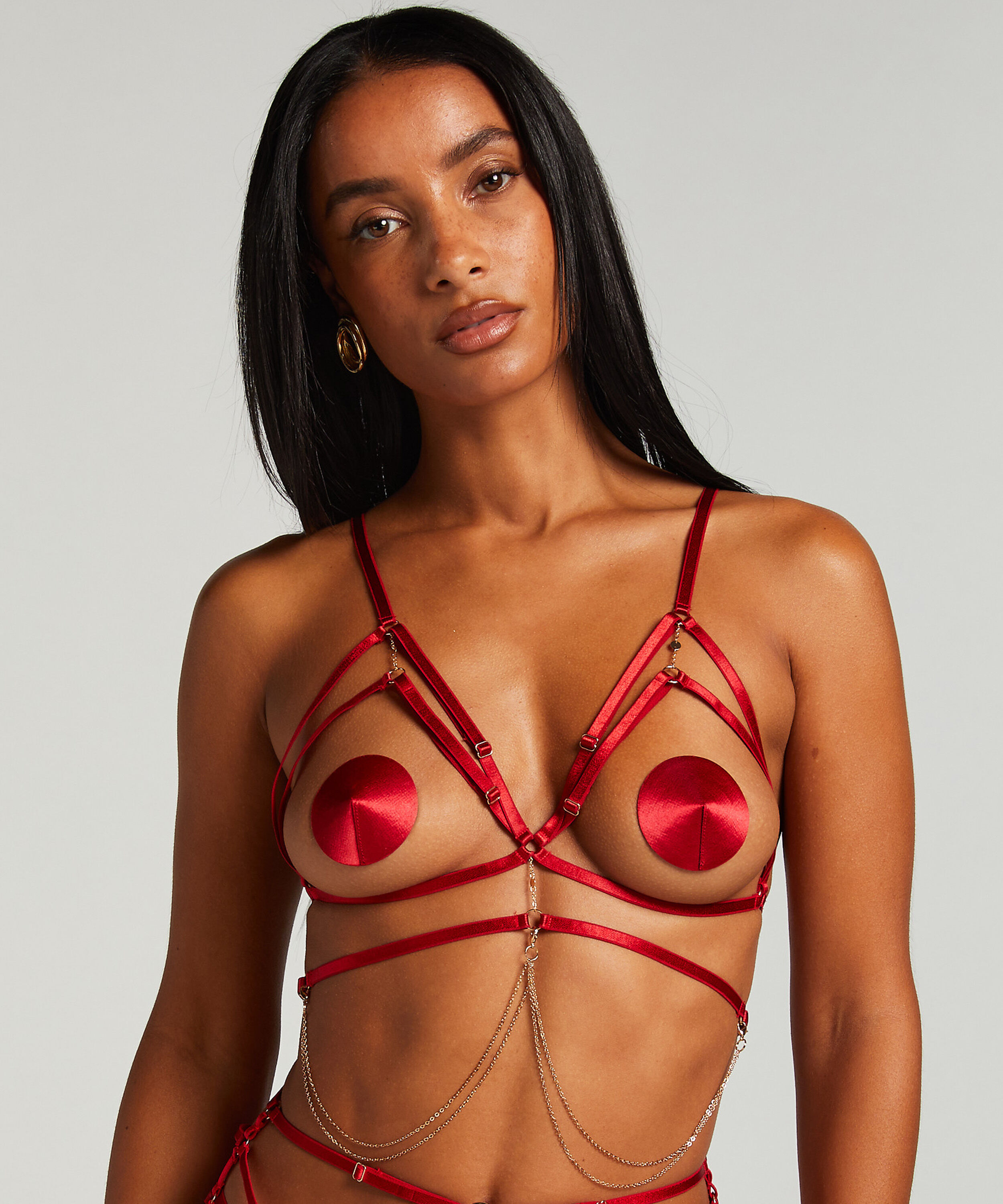 Brassière chain Top, Rouge