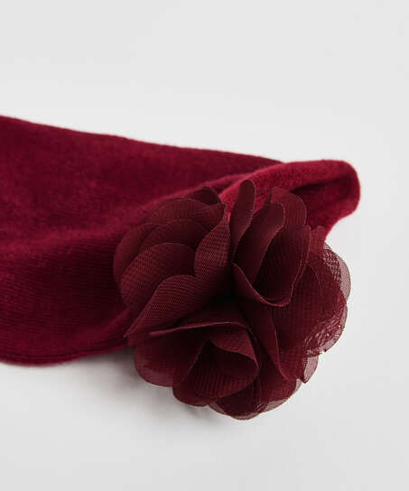 Chaussettes Flower, Rouge