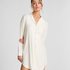 Robe-chemise à manches longues en jersey Essential, Blanc
