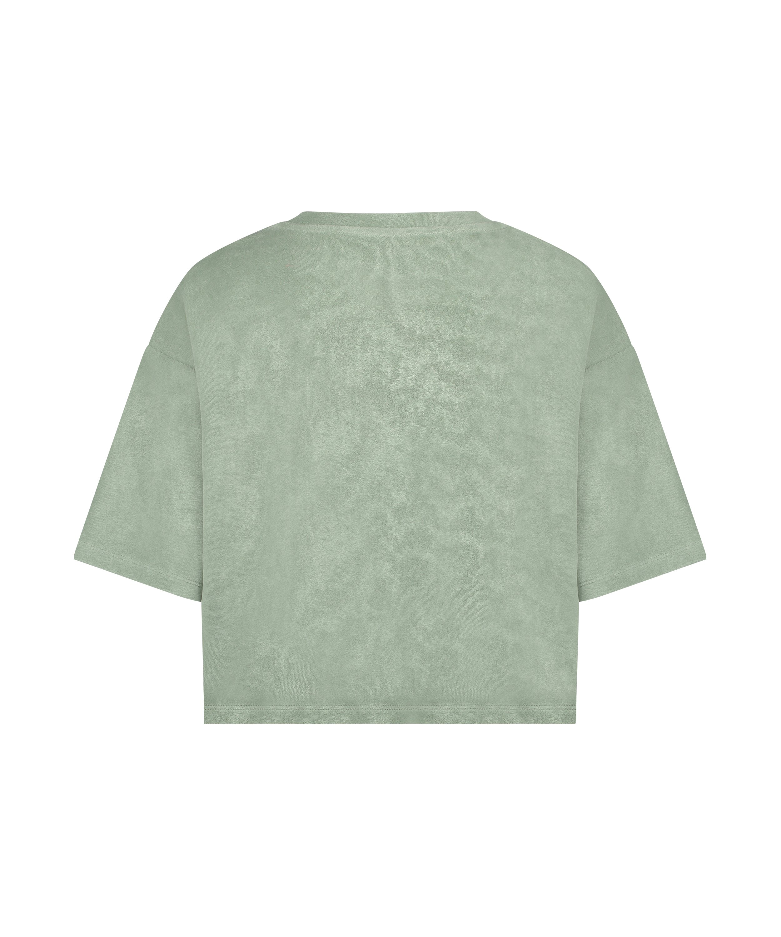 Top velours manches courtes, Vert, main
