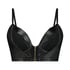 Soutien-gorge à armatures push-up préformé longline Talia, Noir