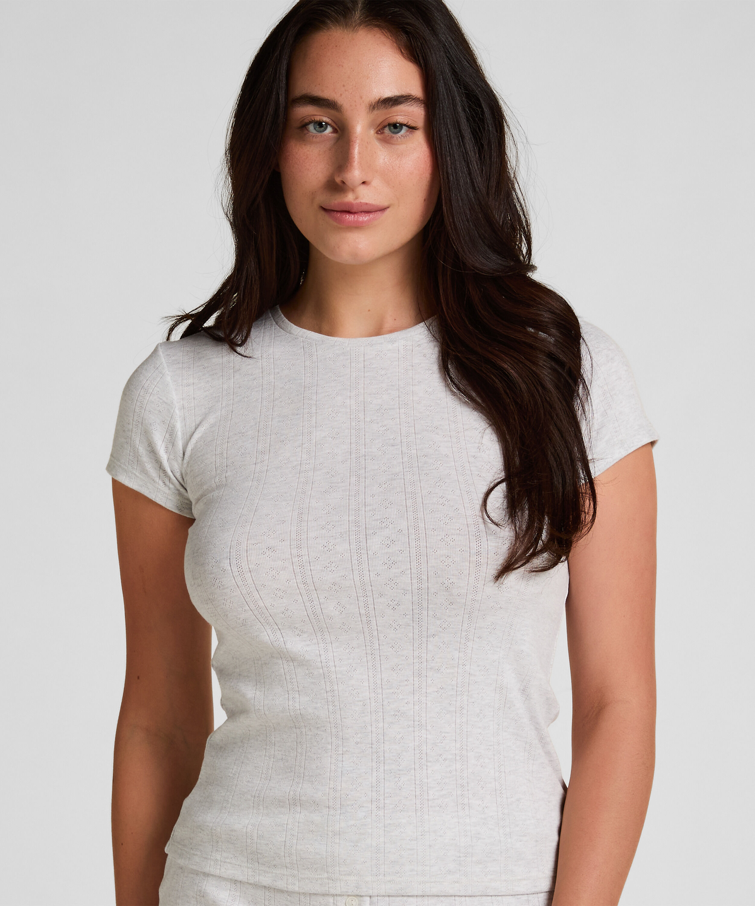 Top Pointelle, Gris