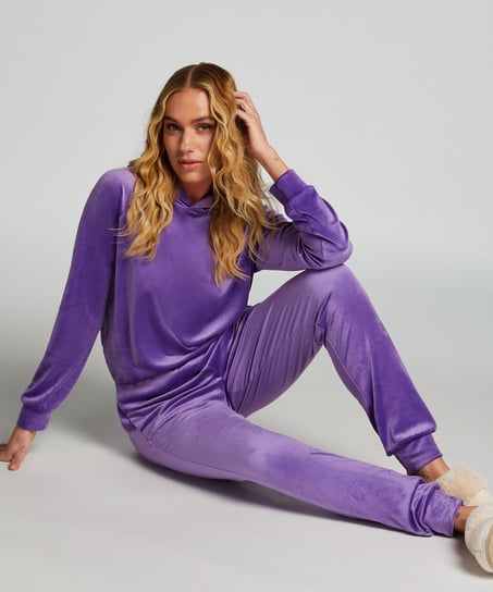 Pantalon de jogging Velours, Violet