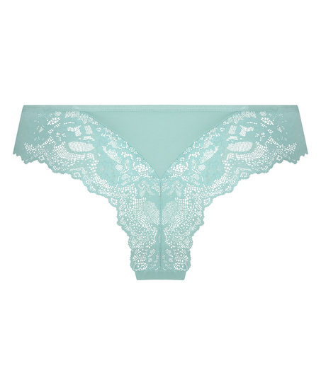 Slip brésilien jambes hautes Dora, Bleu