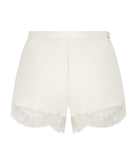 Short en satin Camille, Blanc