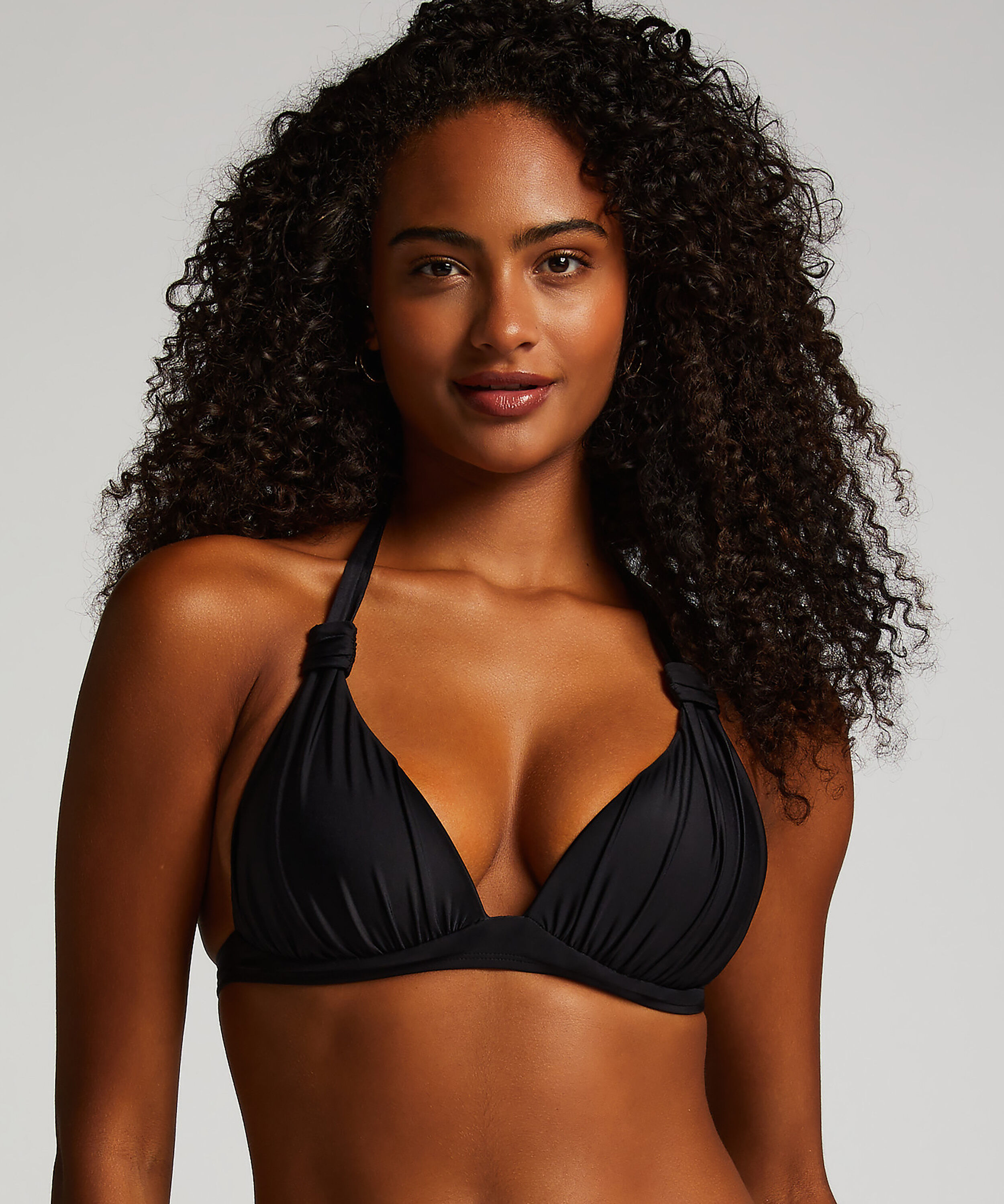 Haut de bikini triangle Luxe, Noir