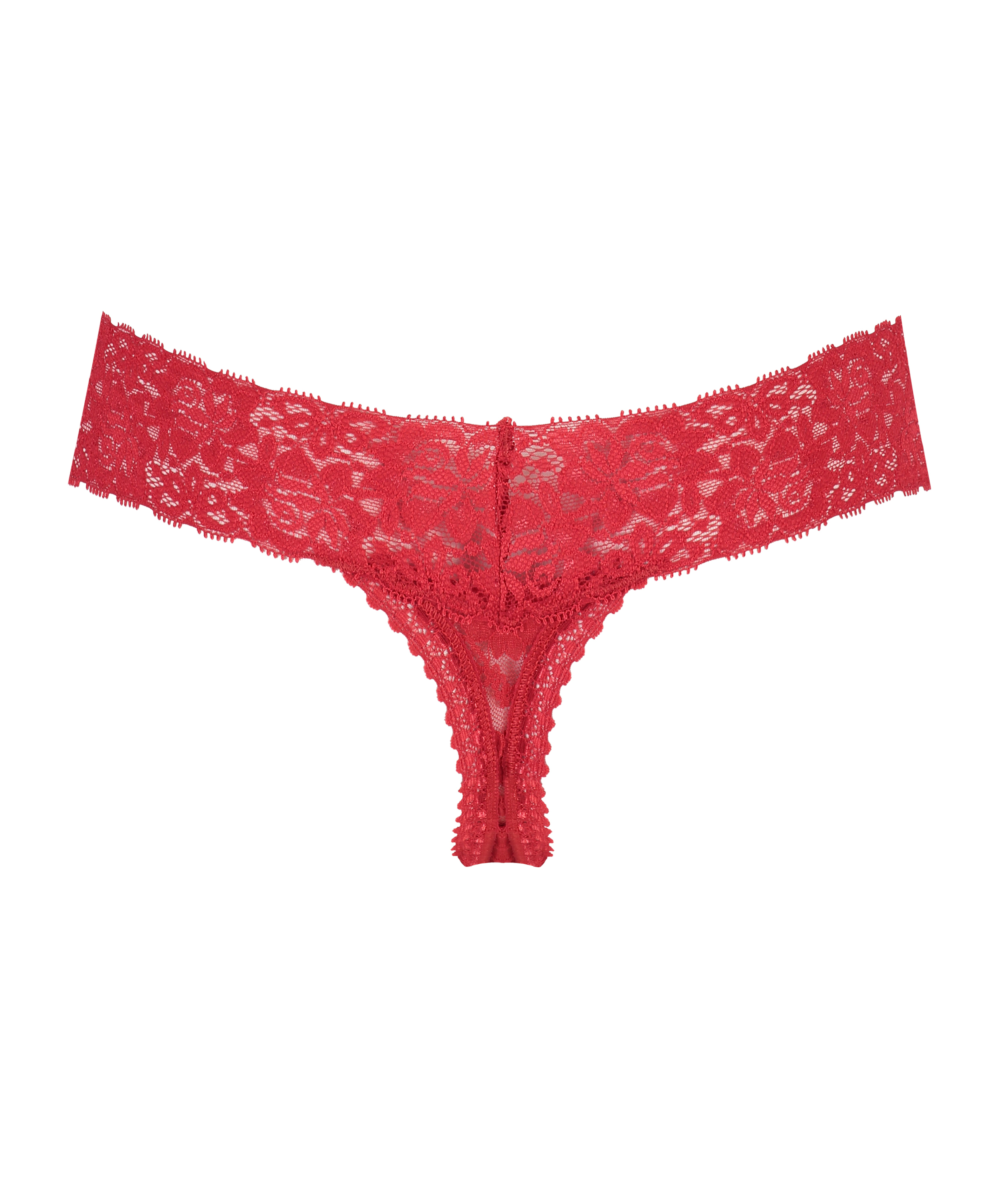String dentelle florale, Rouge, main