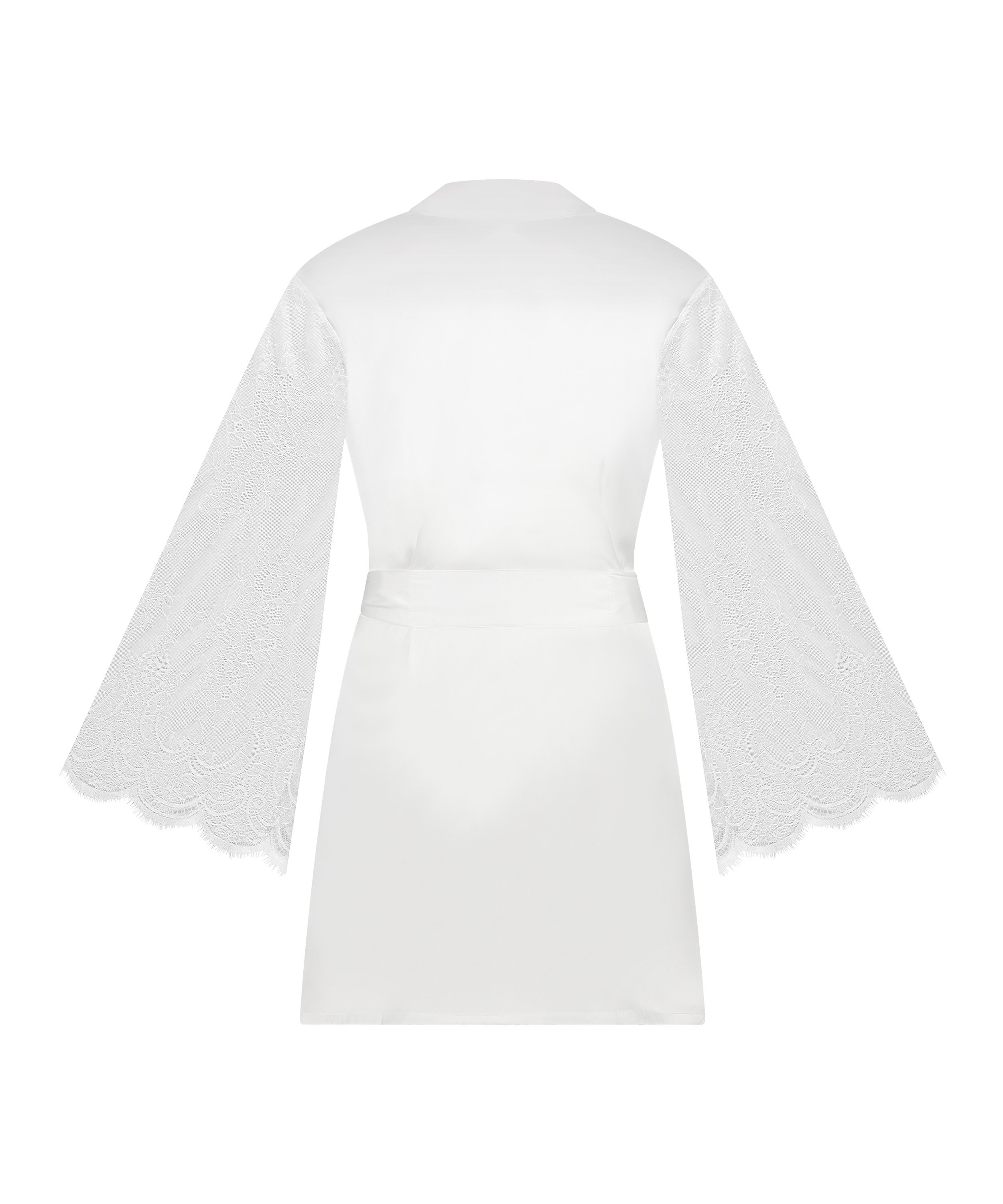 Kimono Satin, Blanc, main