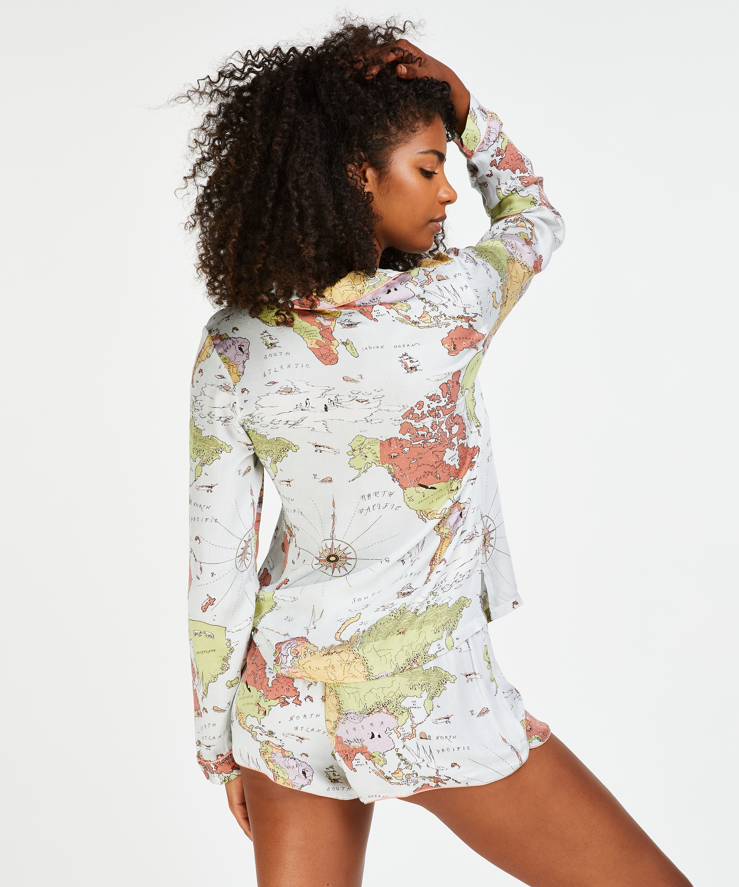 Short de pijama, Bleu, main