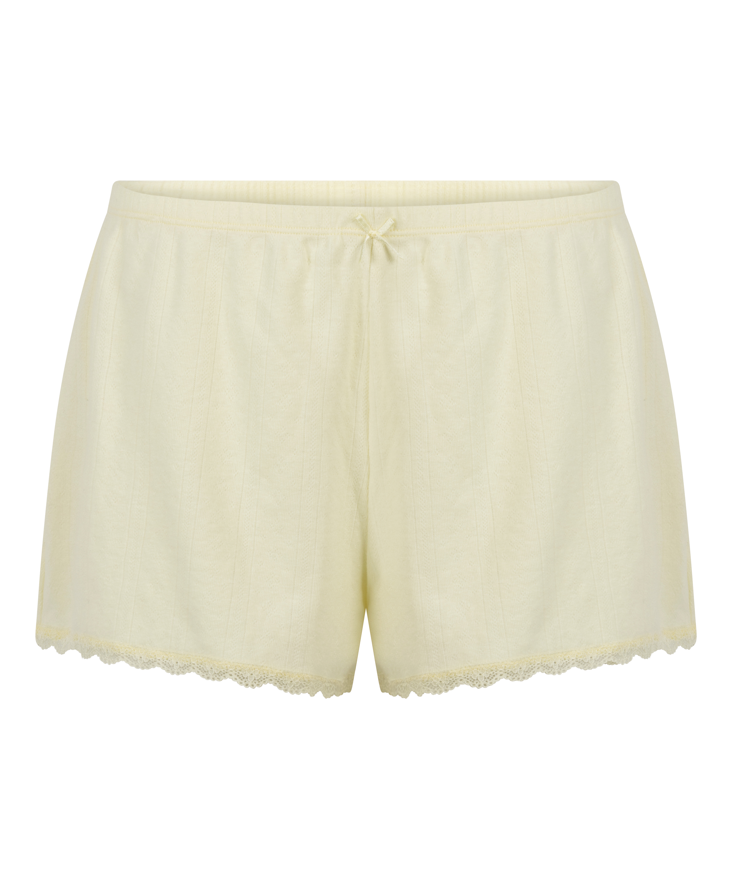 Short Pointelle, Jaune, main