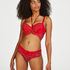 Soutien-gorge long rembourré à armatures Coco, Rouge