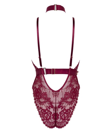 Private body entrejambe ouvert Brandy, Rouge