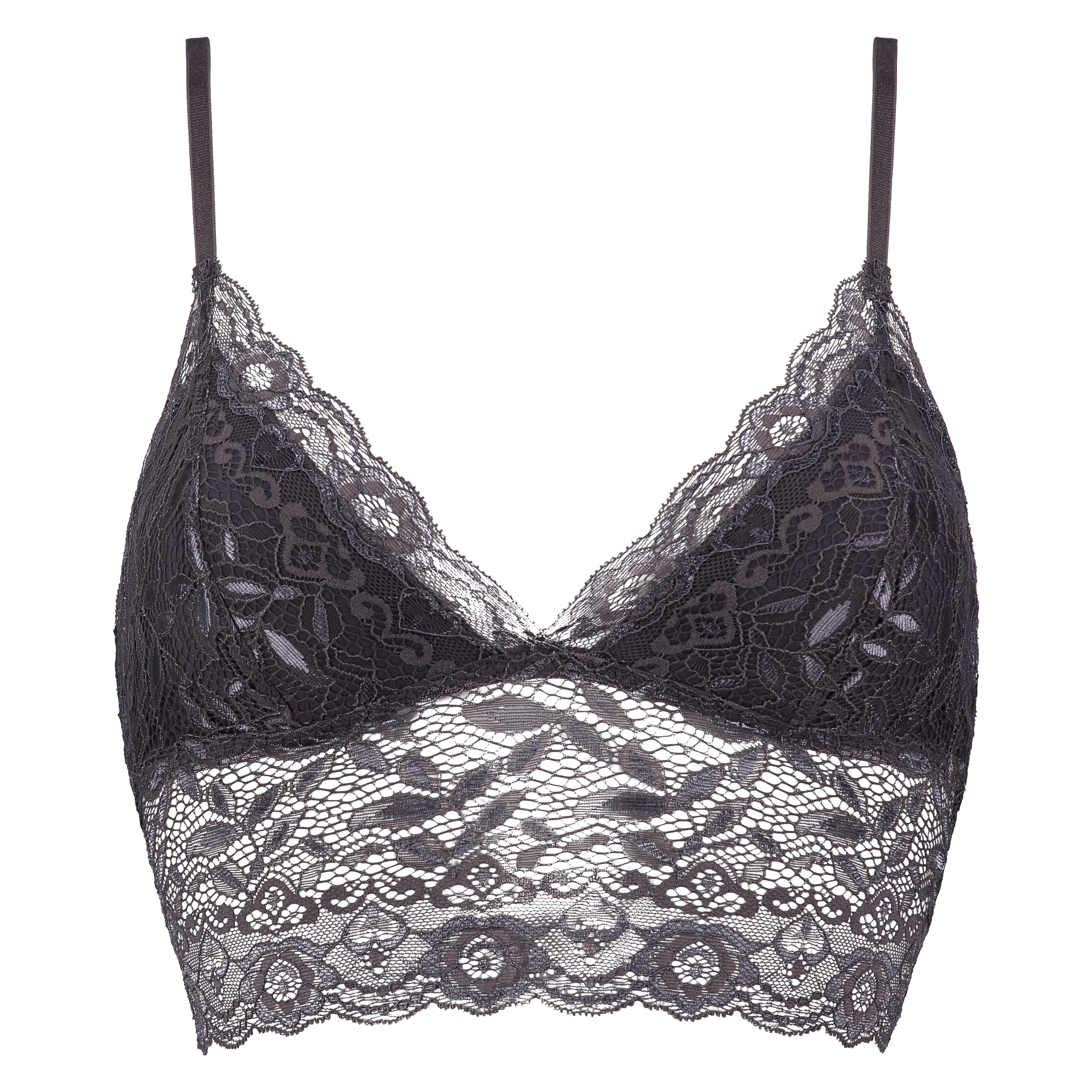 Brassière longline Fancy, Gris, main