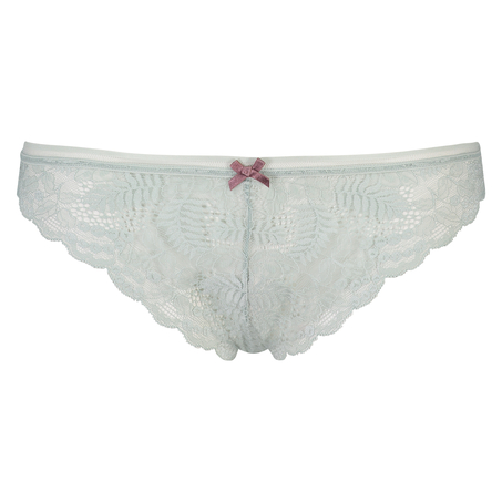 Slip brésilien Leaf Lace, Beige