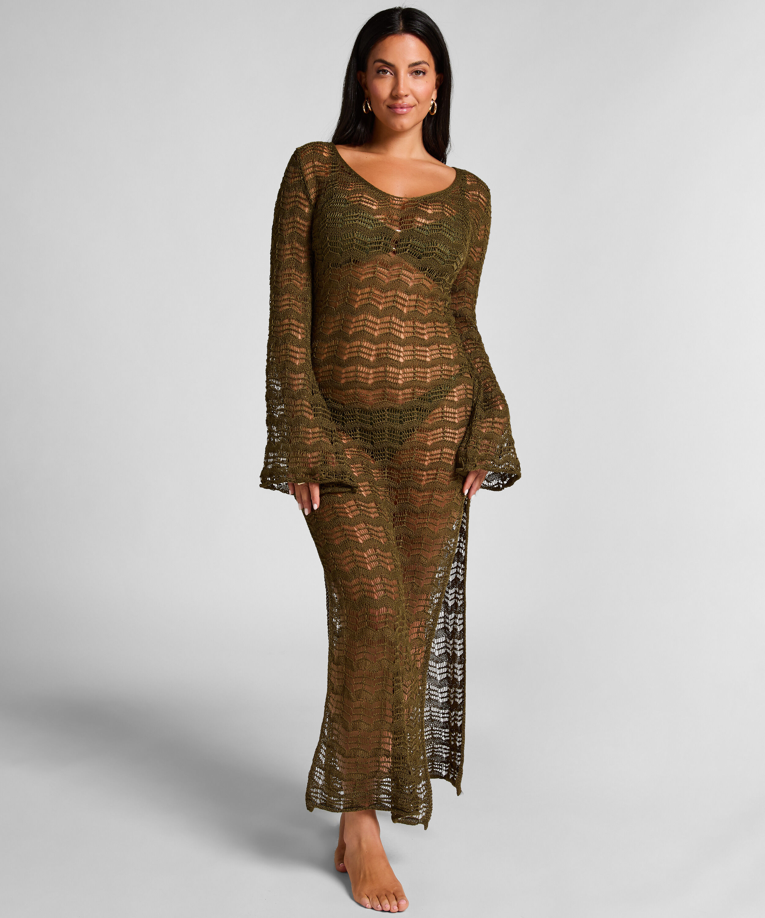Robe maxi en crochet, Vert Robe maxi en crochet, Vert