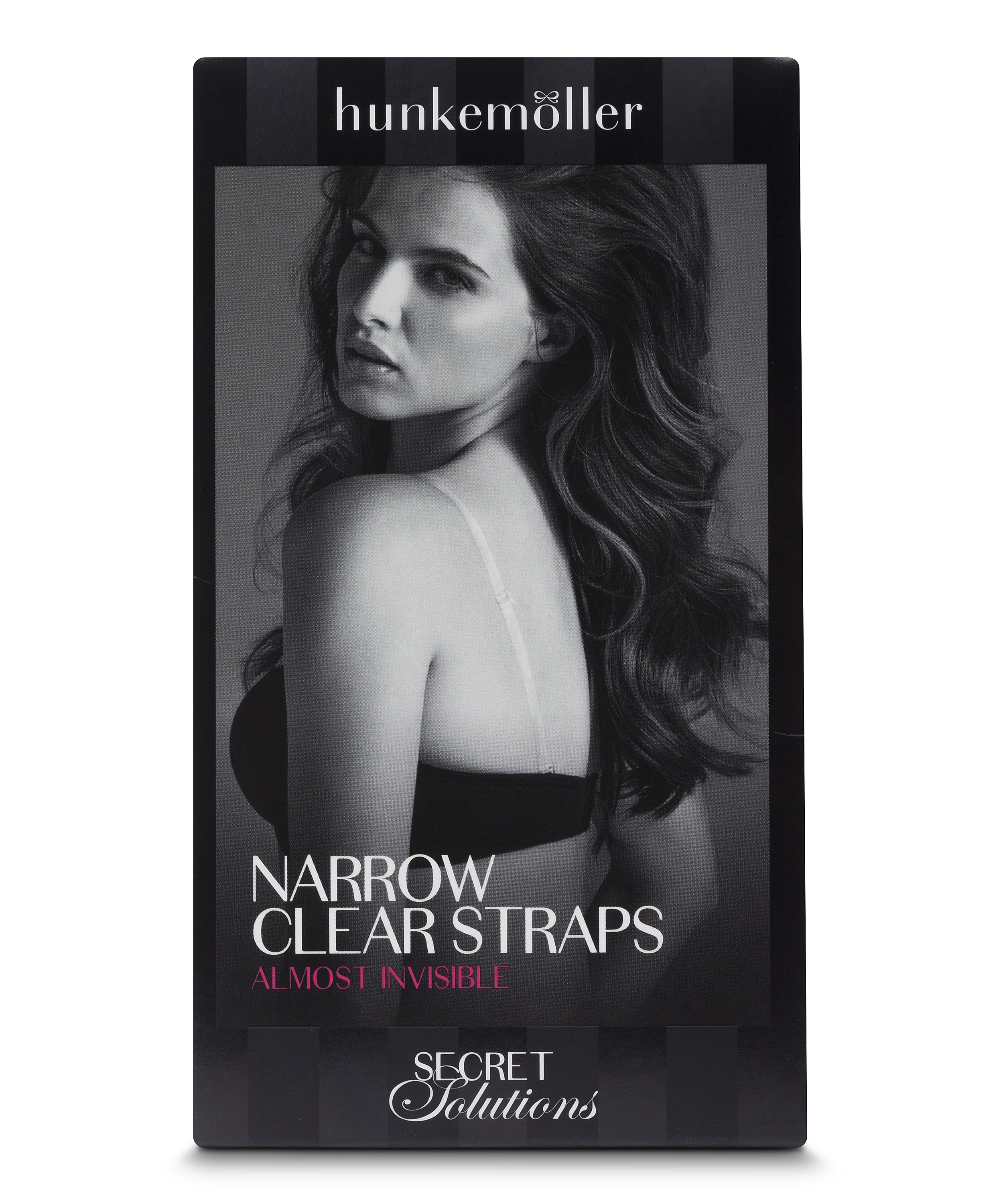 Bretelles de soutien-gorge transparentes, Blanc, main