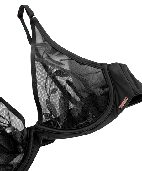 Soutien-gorge rembourré à armatures Domenica, Noir