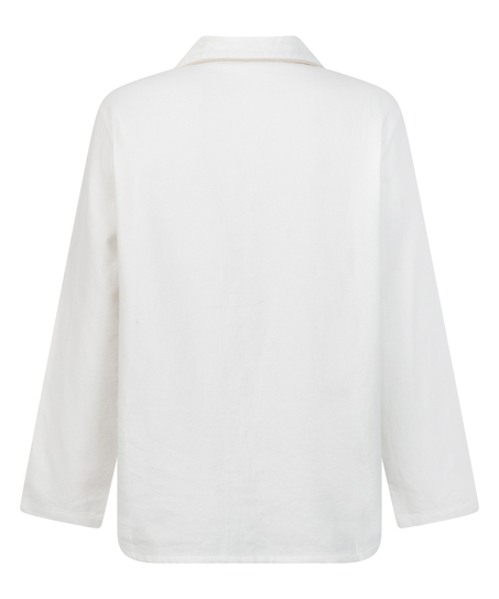 Haut de pyjama Flanel Essentials, Blanc