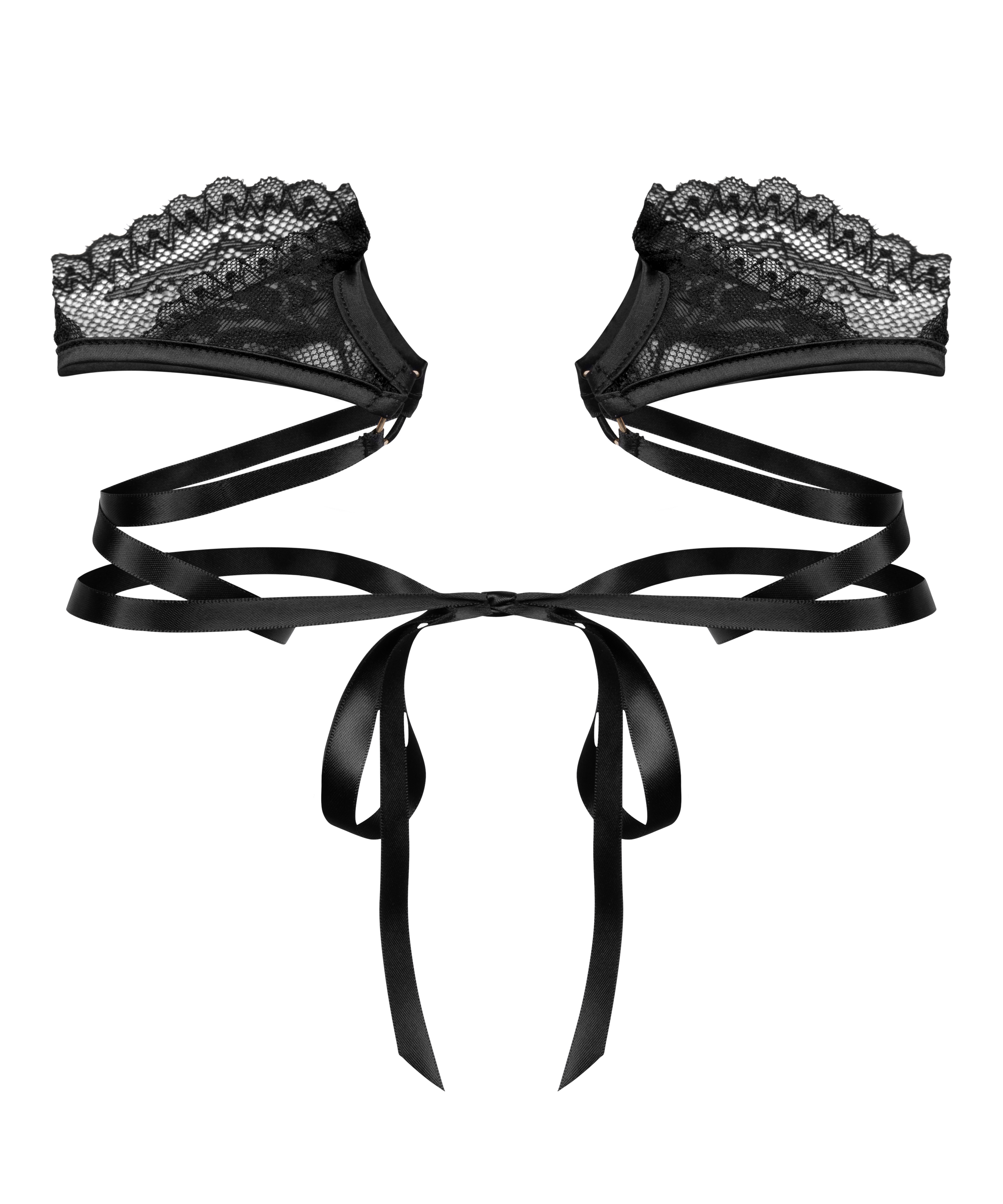 Menottes en dentelle, Noir, main