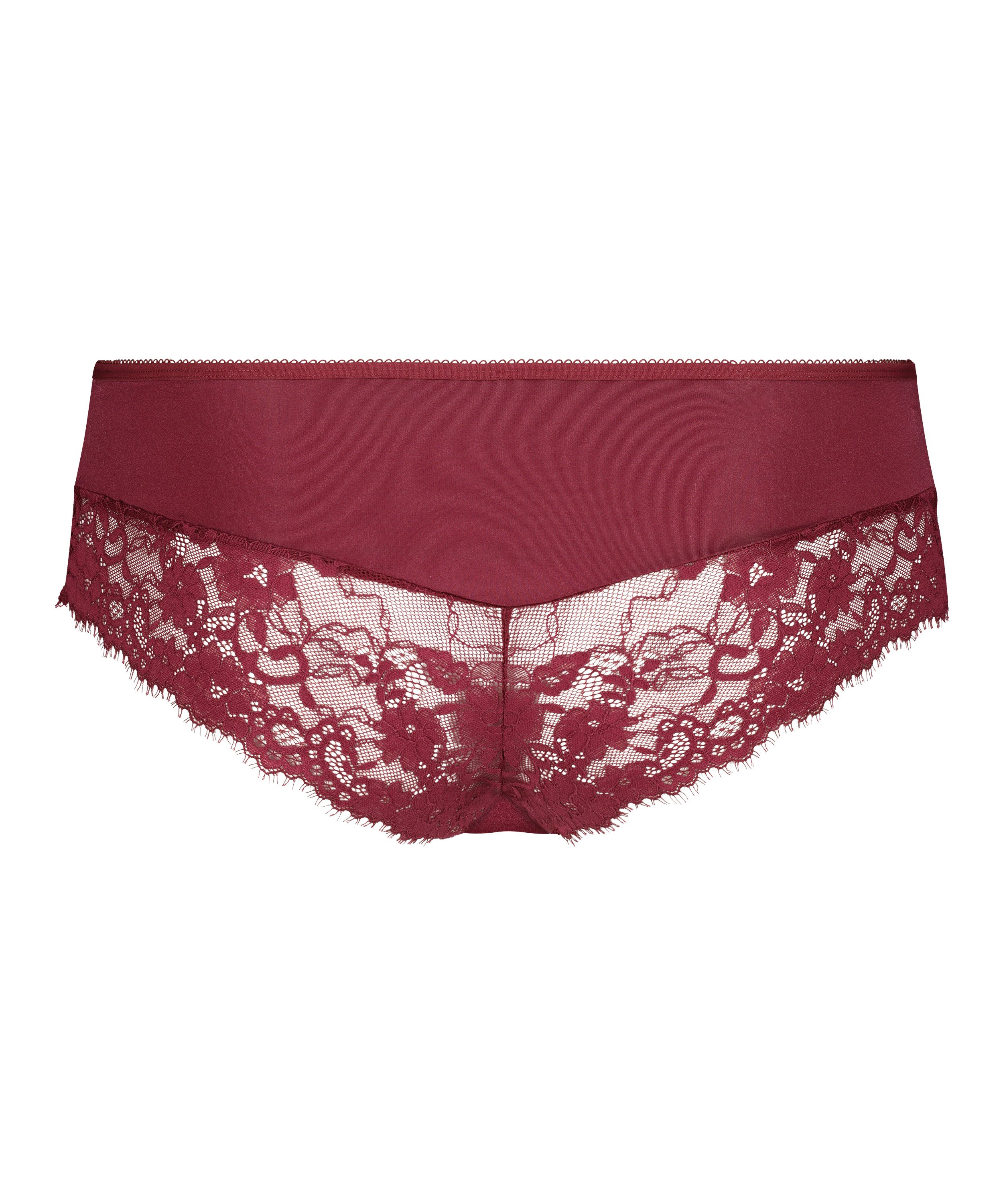 Slip brésilien Yvenne Curvy, Rouge, main