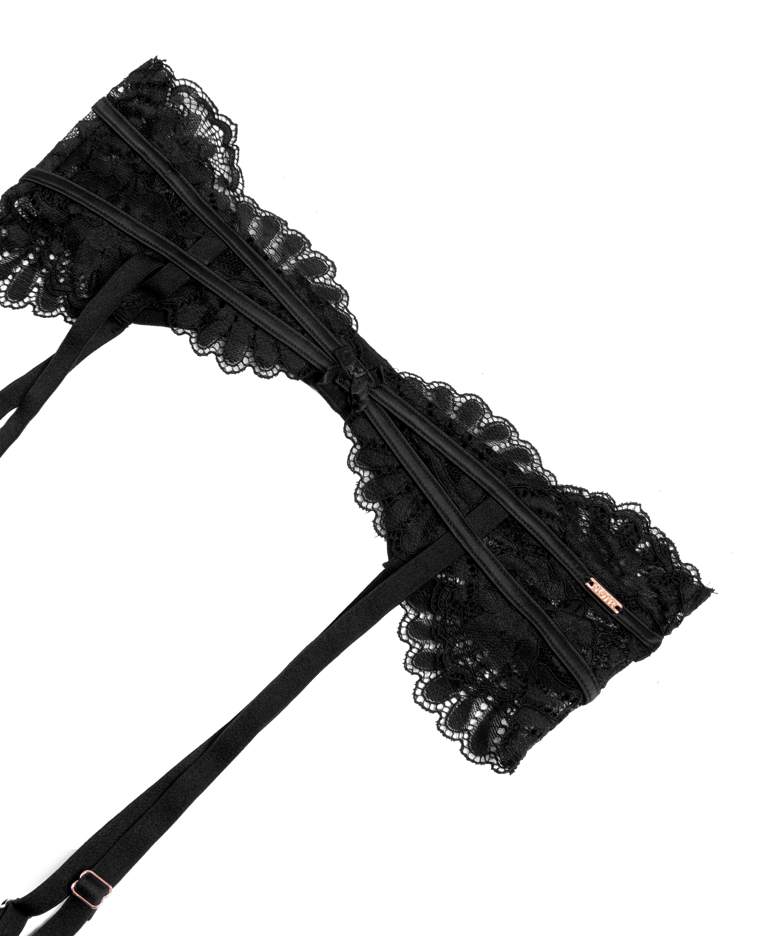 Jarretelles Poppy, Noir, main