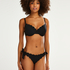 Bas de bikini br&eacute;silien Scallop Goddess, Noir