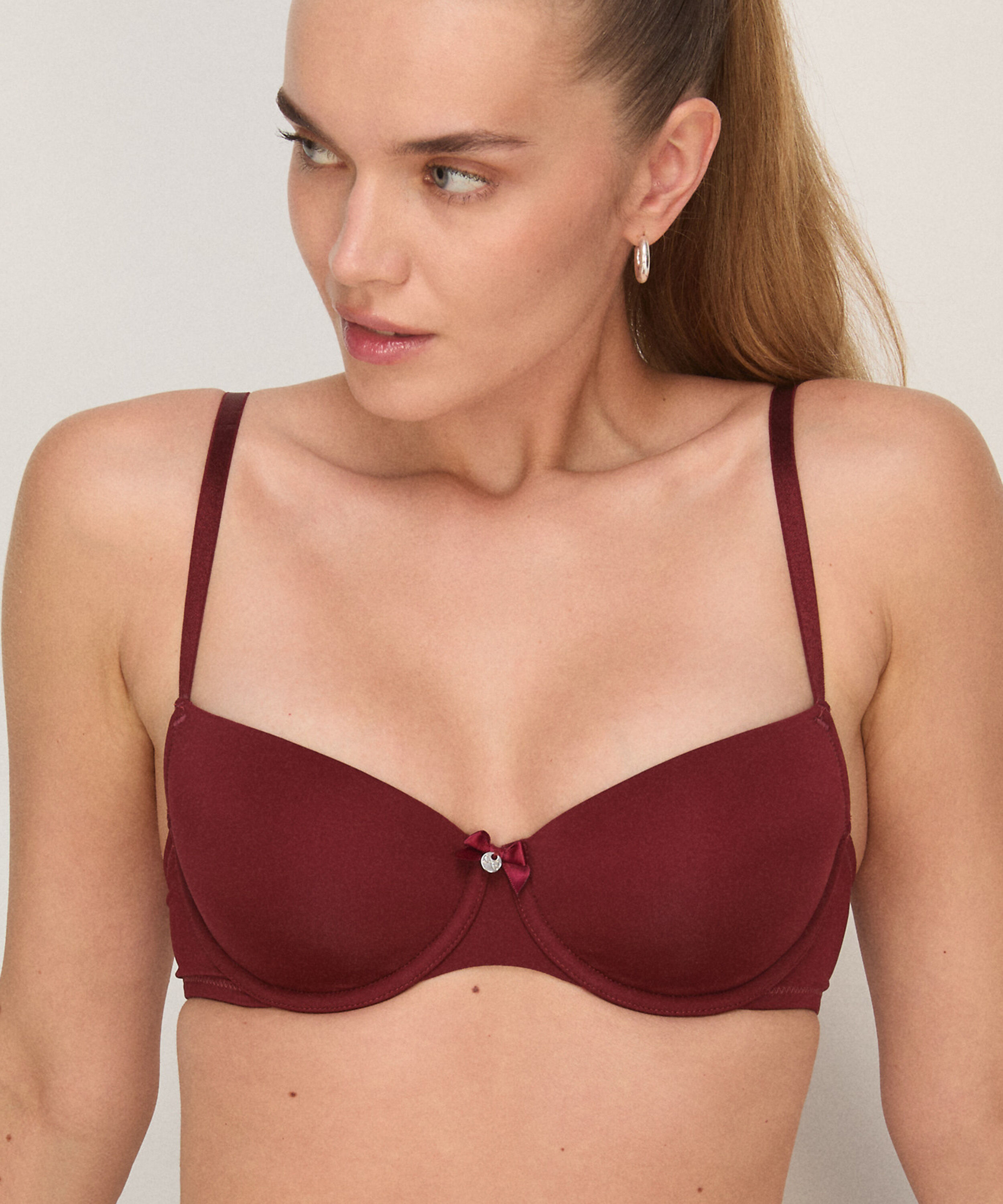 Soutien-gorge à armatures préformé Demi, Rouge