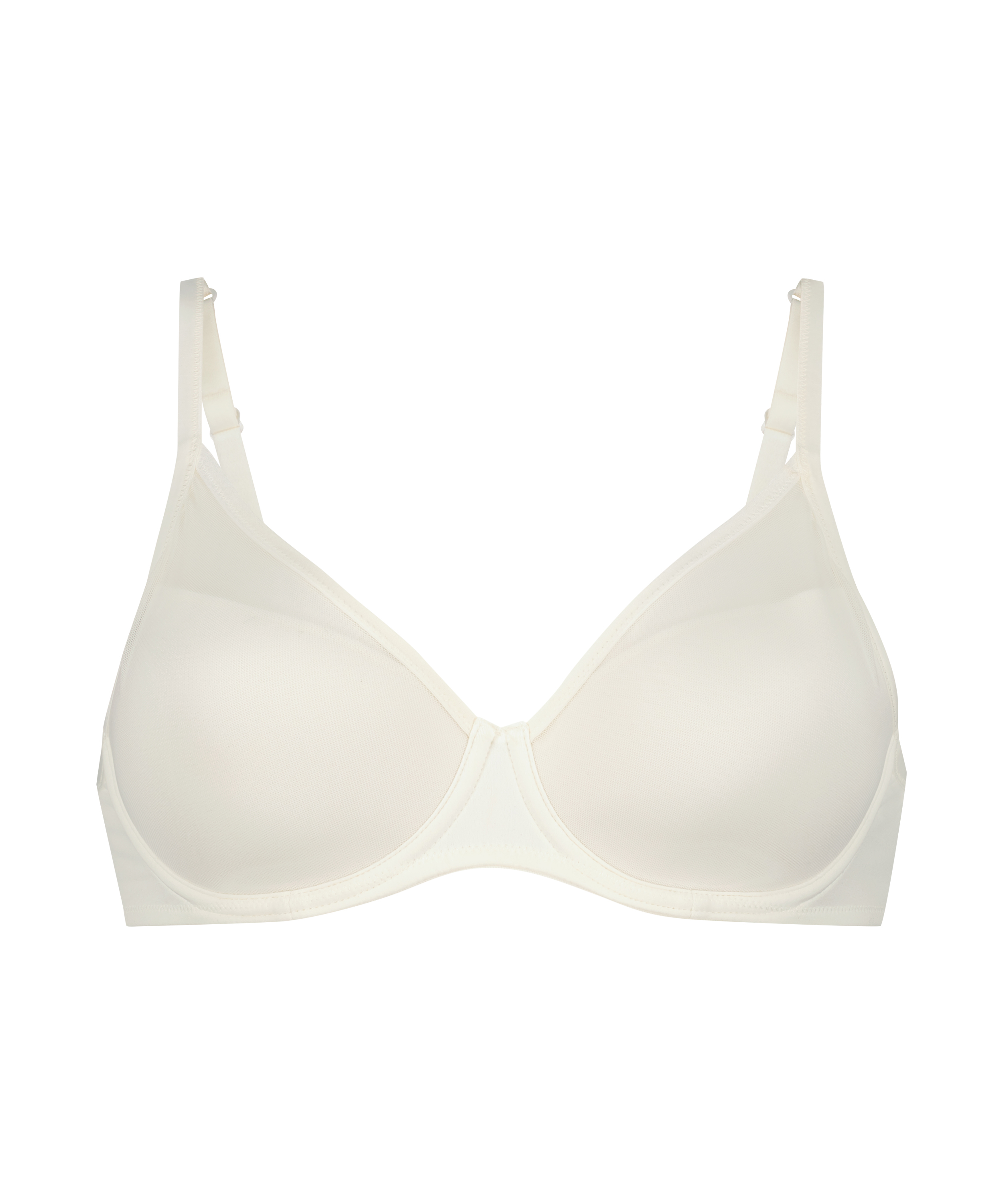 Soutien-gorge &agrave; armatures pr&eacute;form&eacute; en maille, Blanc, main