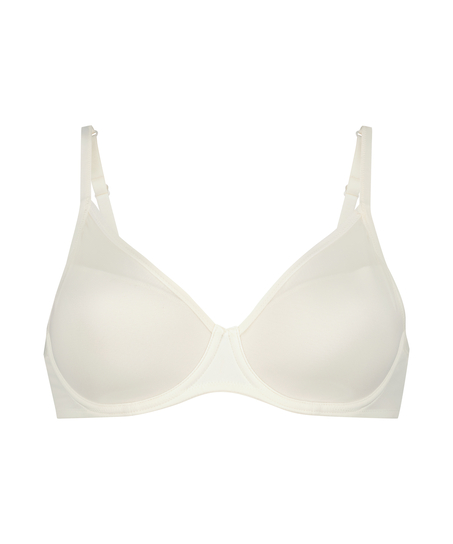 Soutien-gorge &agrave; armatures pr&eacute;form&eacute; en maille, Blanc