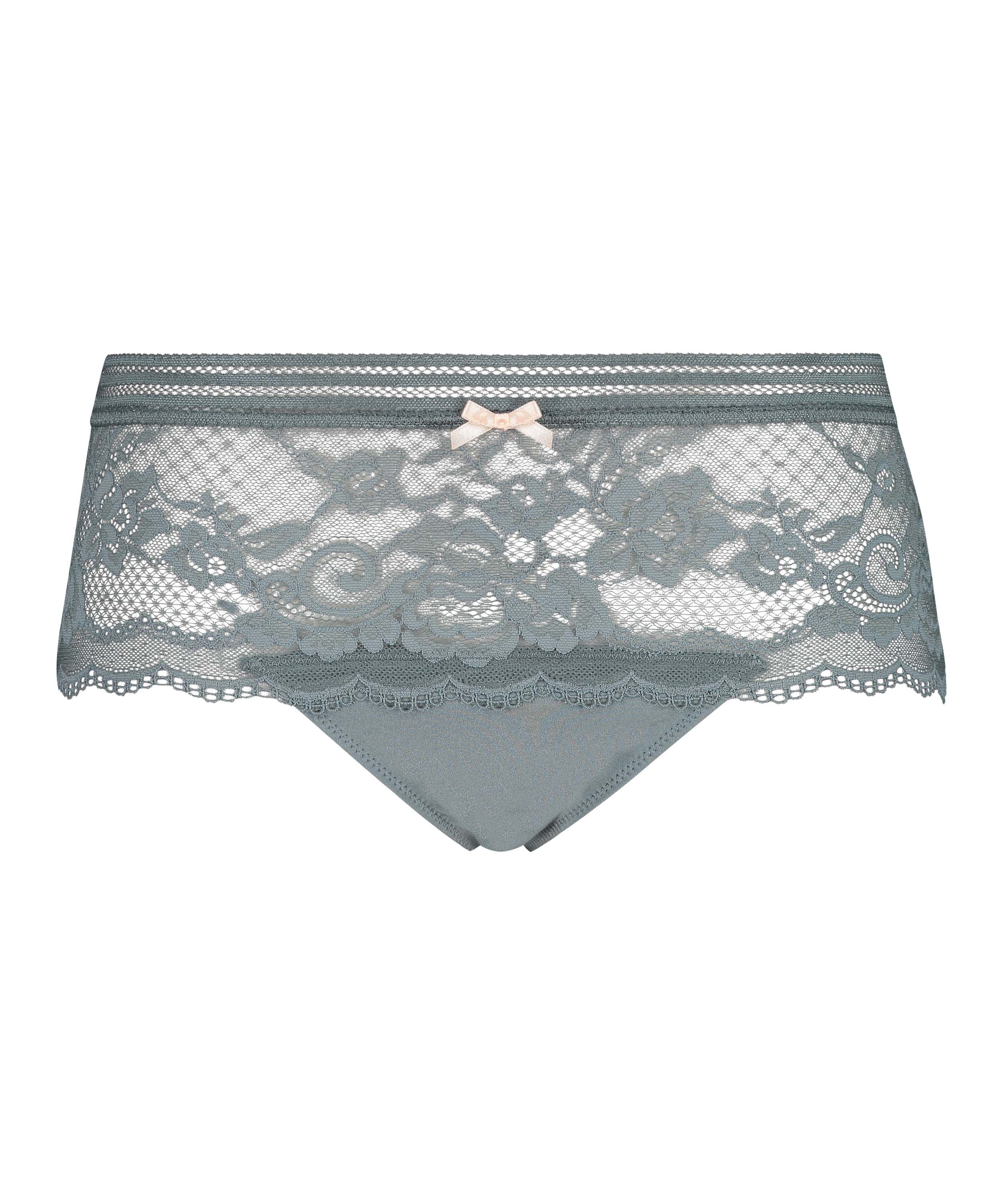 Boxer string taille haute Loredana, Gris, main