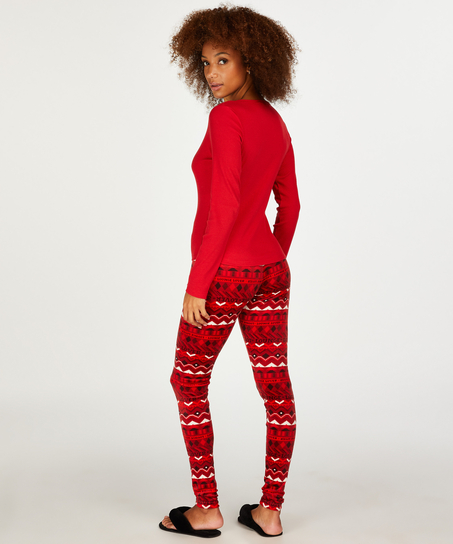 Legging Velours, Rouge