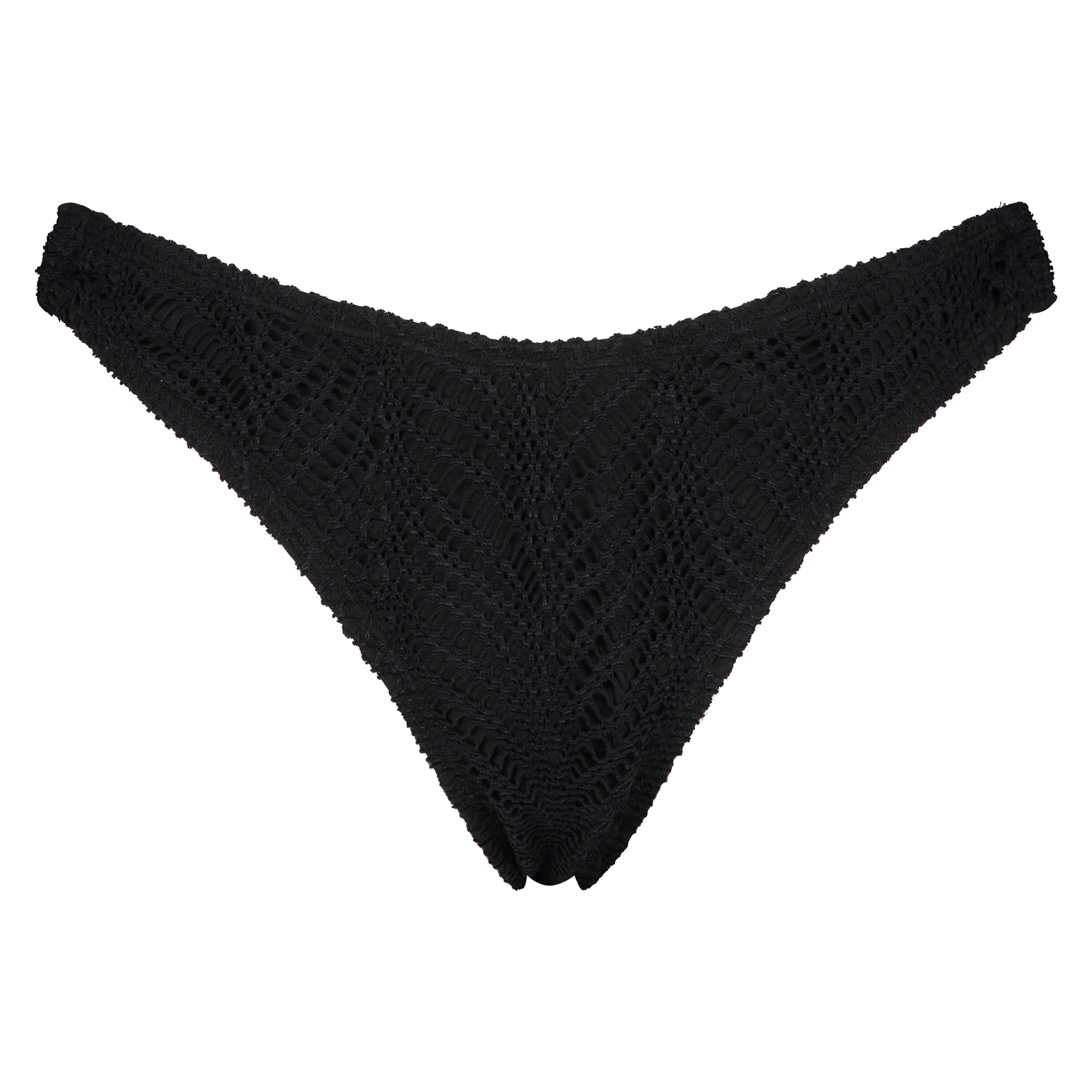 Slip de bikini Crochet, Noir