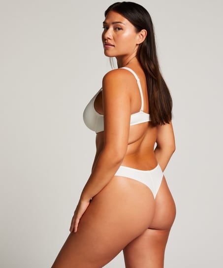 Soutien-gorge à armatures non-préformé Satin Fleece, Blanc