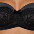 Soutien-gorge bustier à armatures préformé Donatella, Noir