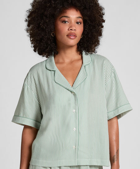 Veste tissée à manches courtes, Vert