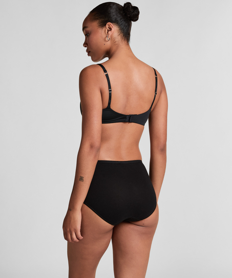 Superslip midi coton, Noir