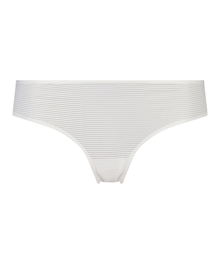 Slip brésilien invisible Stripe mesh, Blanc