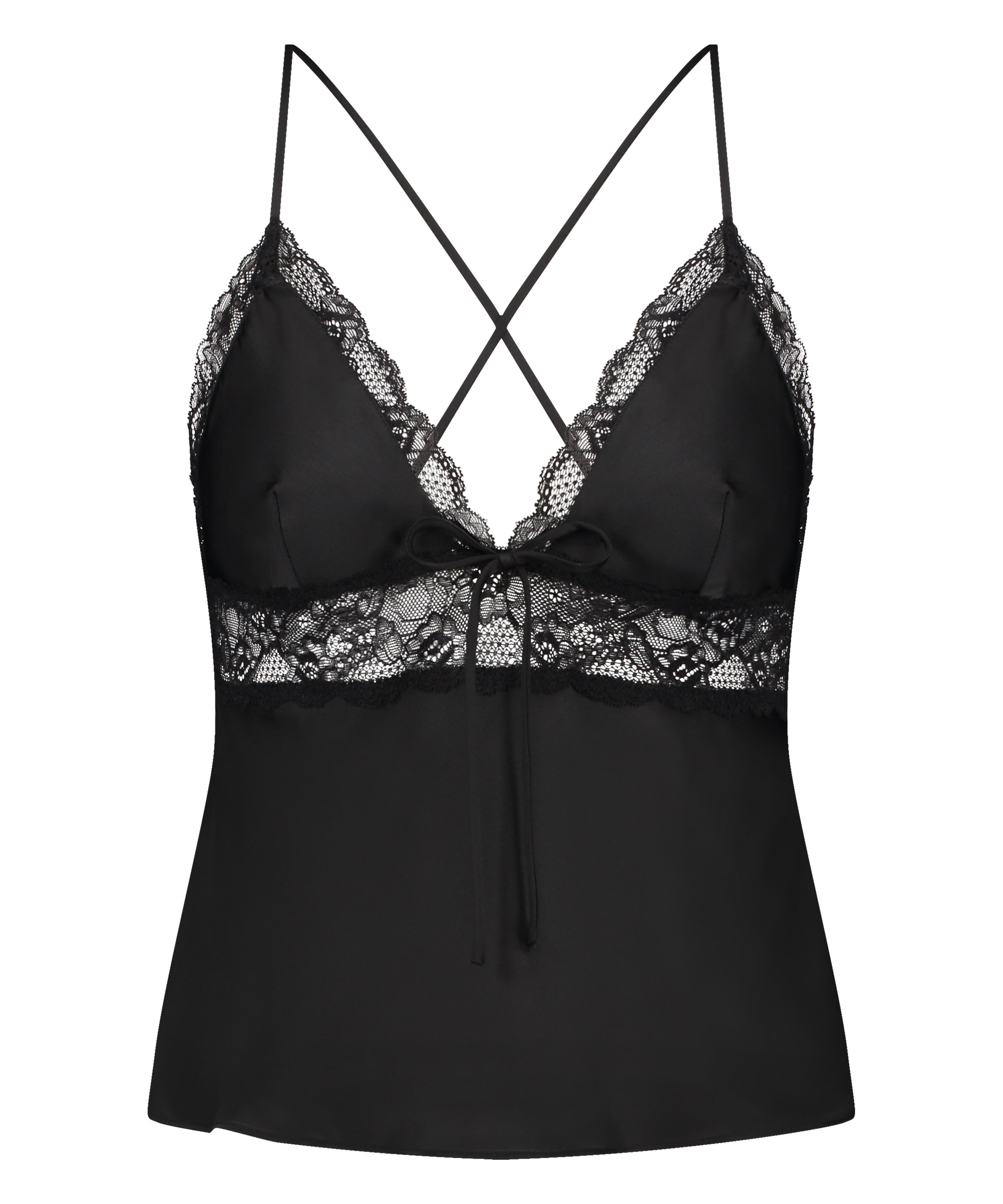 Caraco en satin Marcela, Noir, main