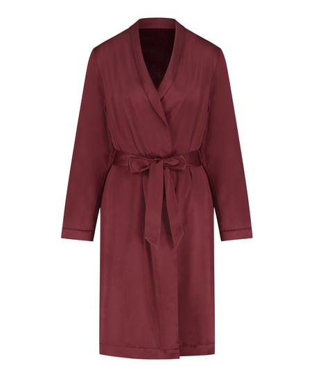 Peignoir en polaire satinée, Rouge