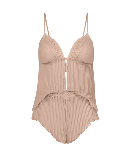 Ensemble Cami Mousseline Plissé, Rose