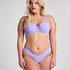 Slip de Bikini Échancrés Scallop, Violet