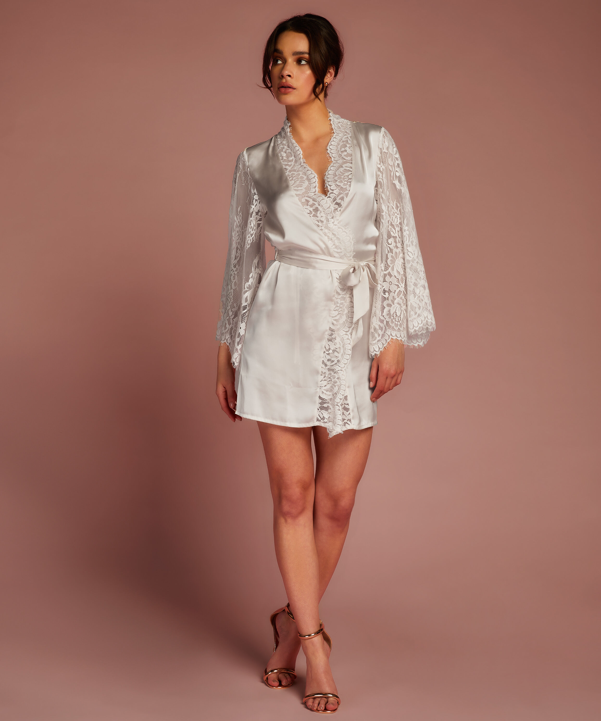 Kimono All Over Lace, Blanc Kimono All Over Lace, Blanc