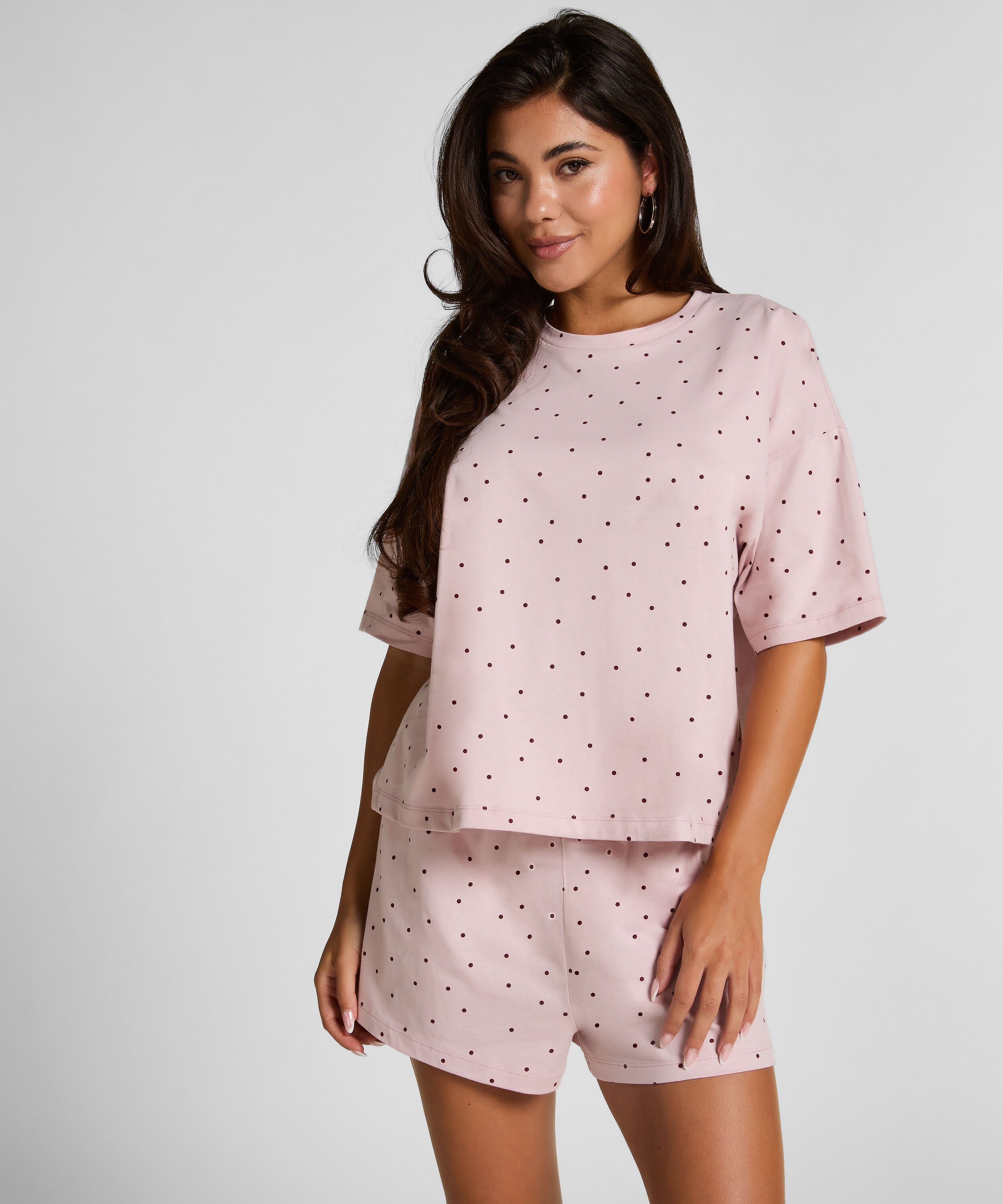 Pyjama Set Cotton Jersey Short, Violet