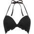 Haut de bikini à armatures à effet push-up préformé Scallop Taille A - E, Noir