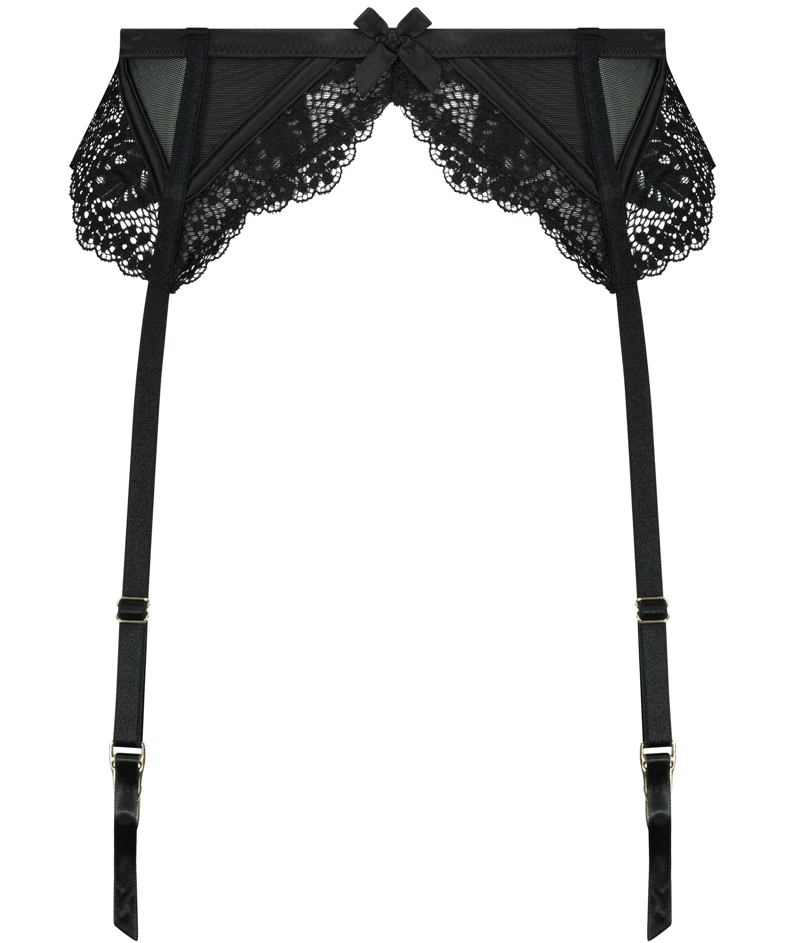 Porte-jarretelles Raine, Noir, main